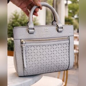 Kate Spade Light Gray Textured Tote